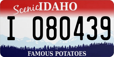 ID license plate I080439