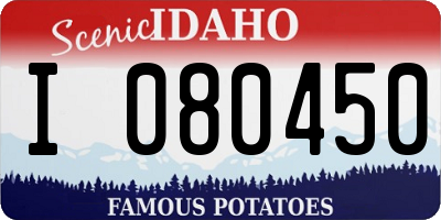 ID license plate I080450