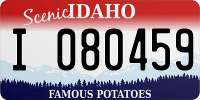 ID license plate I080459