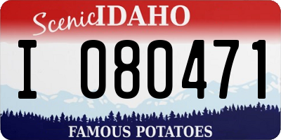 ID license plate I080471