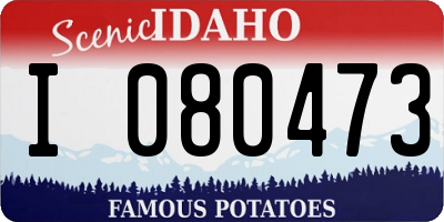 ID license plate I080473