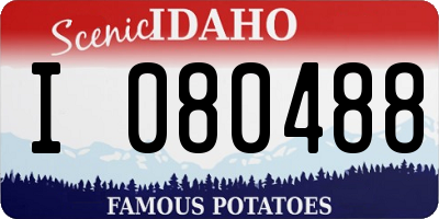 ID license plate I080488