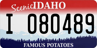 ID license plate I080489