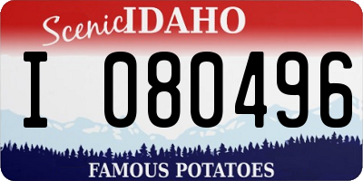 ID license plate I080496