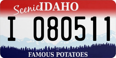 ID license plate I080511