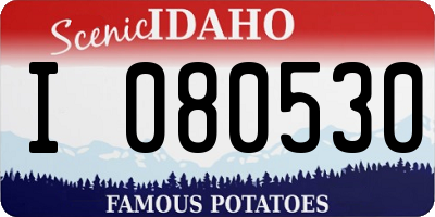 ID license plate I080530