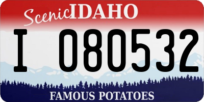 ID license plate I080532