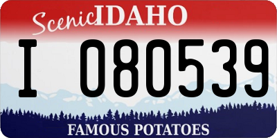 ID license plate I080539