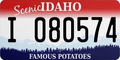 ID license plate I080574