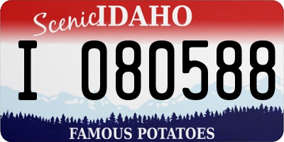 ID license plate I080588
