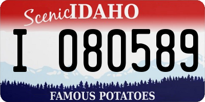 ID license plate I080589