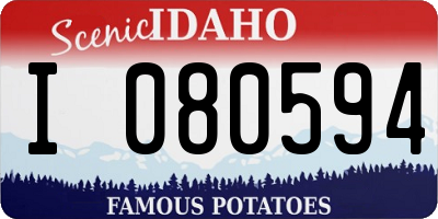 ID license plate I080594