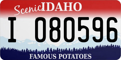 ID license plate I080596