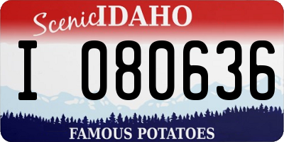 ID license plate I080636