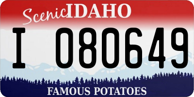 ID license plate I080649