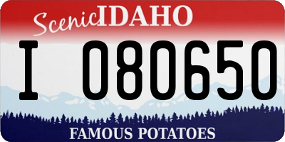 ID license plate I080650