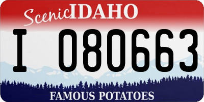 ID license plate I080663