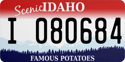 ID license plate I080684