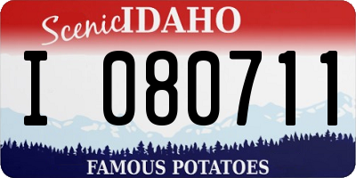 ID license plate I080711