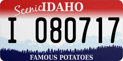 ID license plate I080717