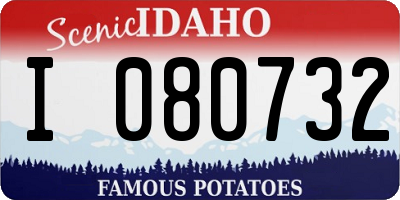 ID license plate I080732