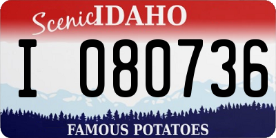 ID license plate I080736