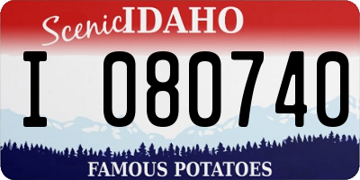 ID license plate I080740