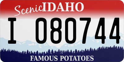 ID license plate I080744