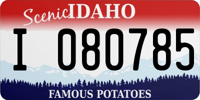 ID license plate I080785