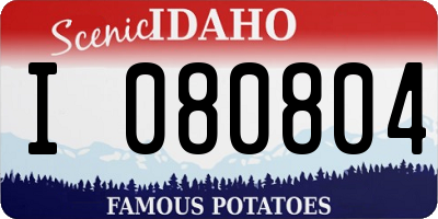 ID license plate I080804