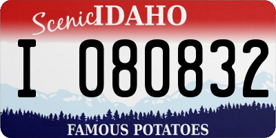 ID license plate I080832