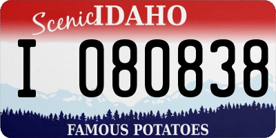ID license plate I080838