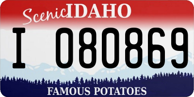 ID license plate I080869