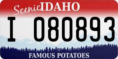 ID license plate I080893