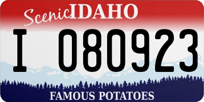 ID license plate I080923
