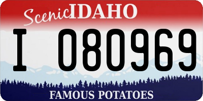 ID license plate I080969