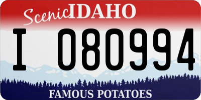 ID license plate I080994