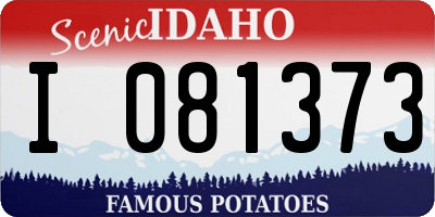 ID license plate I081373