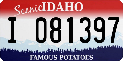 ID license plate I081397