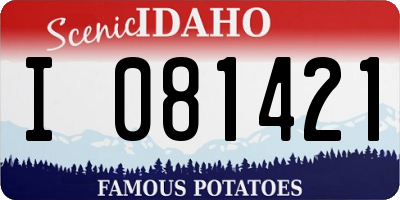ID license plate I081421