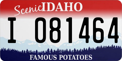 ID license plate I081464
