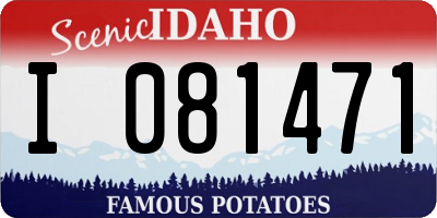 ID license plate I081471