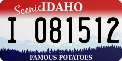 ID license plate I081512