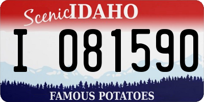 ID license plate I081590