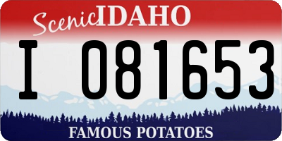 ID license plate I081653