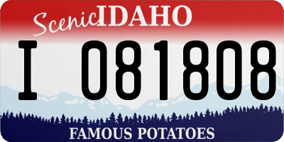 ID license plate I081808
