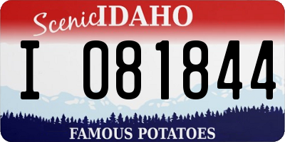 ID license plate I081844