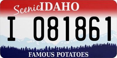 ID license plate I081861