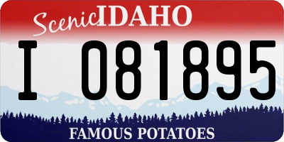 ID license plate I081895