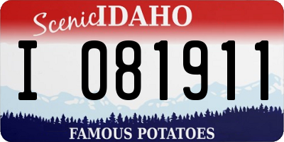 ID license plate I081911
